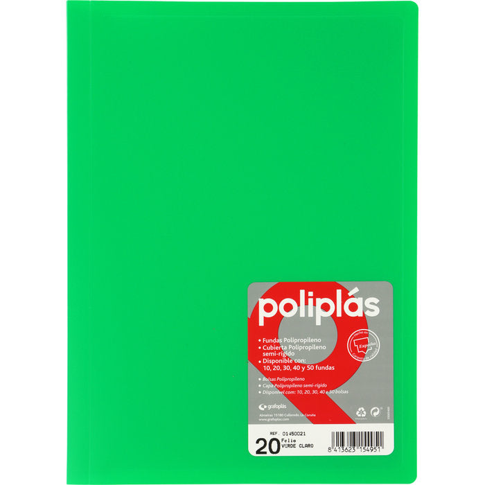 Carpeta Funda Soldada Opaca Verde Claro GRAFOPLAS Imagen principal del producto