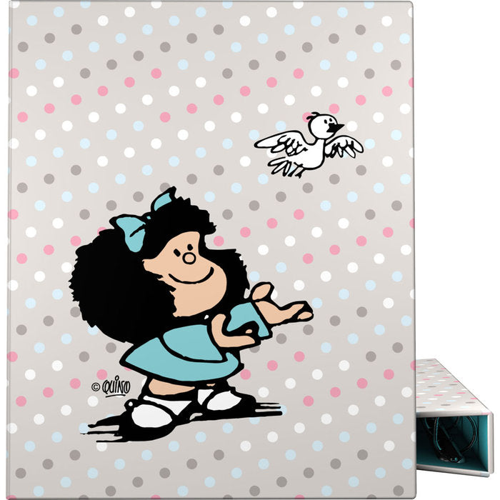 Carpeta A4 Forrada 4 Anillas 25 mm Mafalda Bird 25 GRAFOPLAS DISEÑO