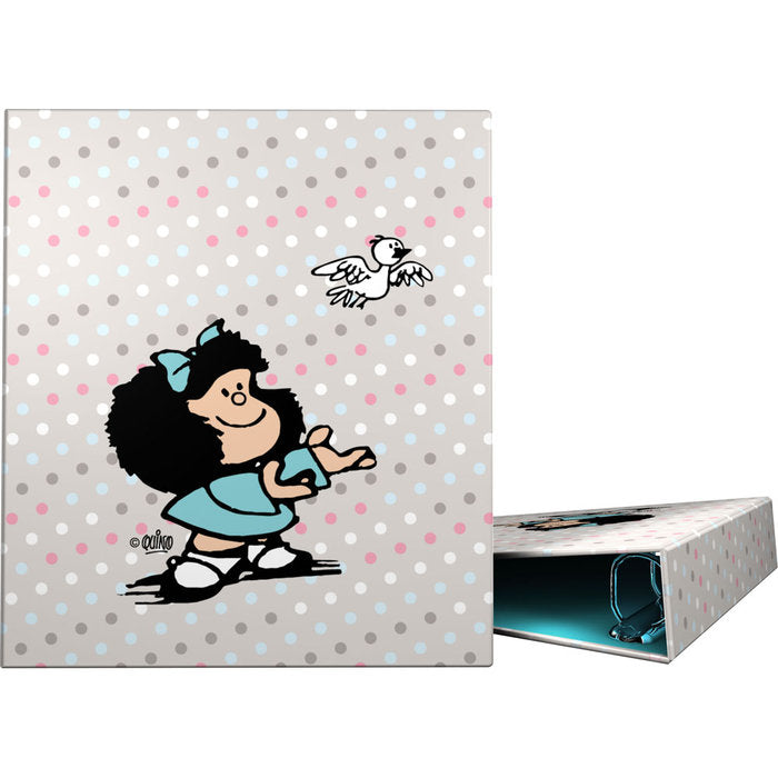 Carpeta A4 Forrada 4 Anillas 40mm Mafalda Bird GRAFOPLAS DISEÑO