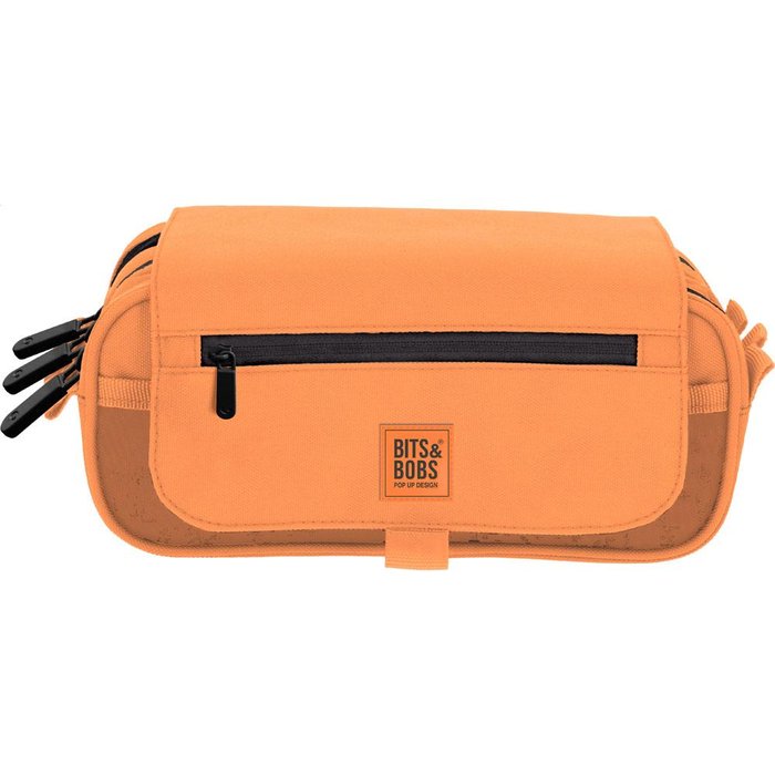 PORTATODO TRIPLE CON SOLAPA B&B FLUOR PASTEL NARANJA | GRAFOPLAS DISEÑO Imagen principal del producto