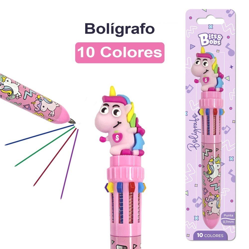 Bolígrafo 10 colores Unicornio Bits&Bobs