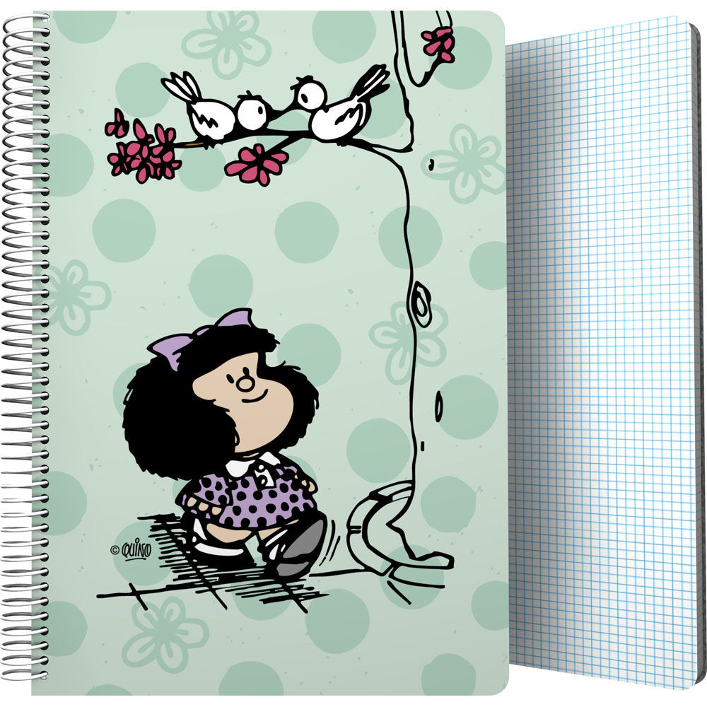 Cuaderno Folio 80H 90G Cuadro 4mm Mafalda Kiss GRAFOPLAS DISEÑO Imagen principal del producto