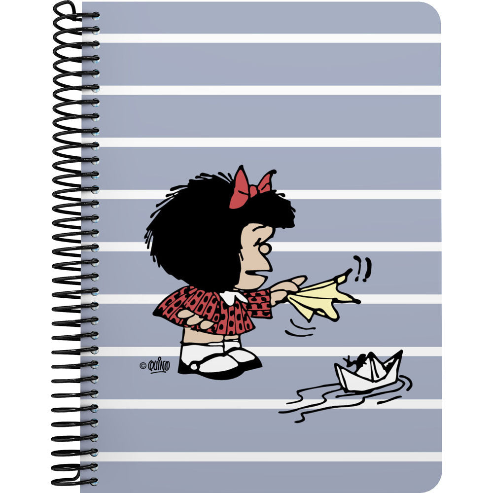 Cuaderno PP A5 80H 90G Cuadro 4MM Mafalda Boat GRAFOPLAS DISEÑO Imagen principal del producto