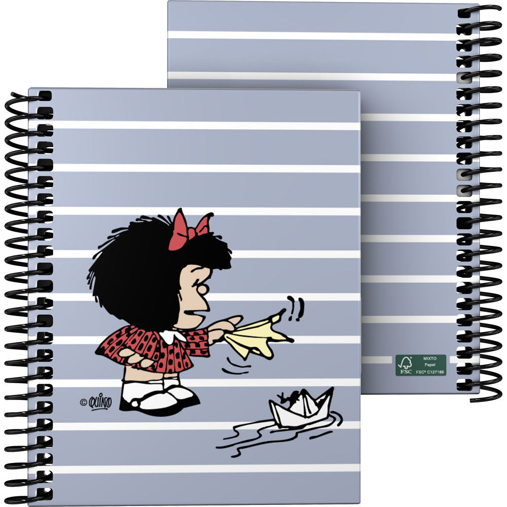 Cuaderno for A6 Cuadro 5mm Mafalda Boat GRAFOPLAS DISEÑO Imagen principal del producto
