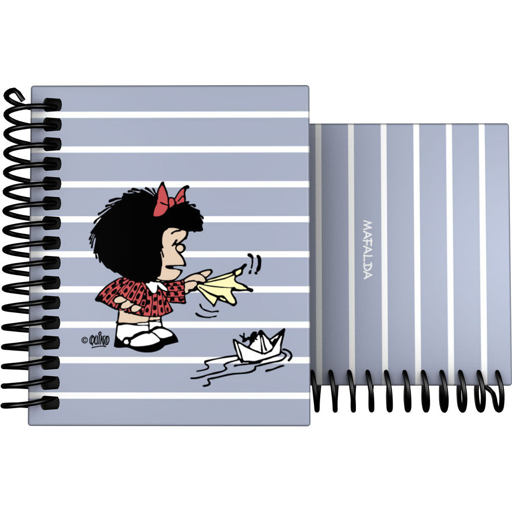 Cuaderno For A7 100H 70G Cuadro 5MM Mafalda Boat GRAFOPLAS DISEÑO