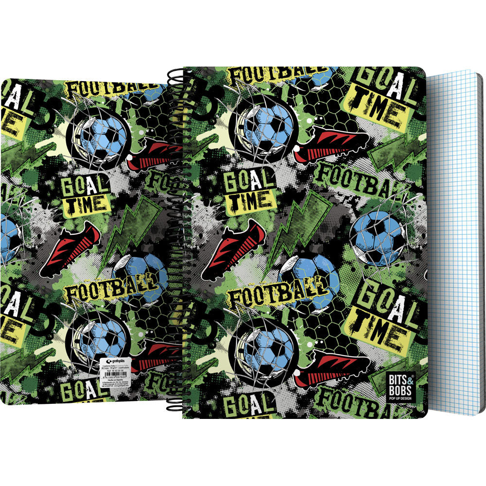 Cuaderno Folio 80H 90G Cuadros 4mm Goal Time Graftoplas Diseño Imagen principal del producto