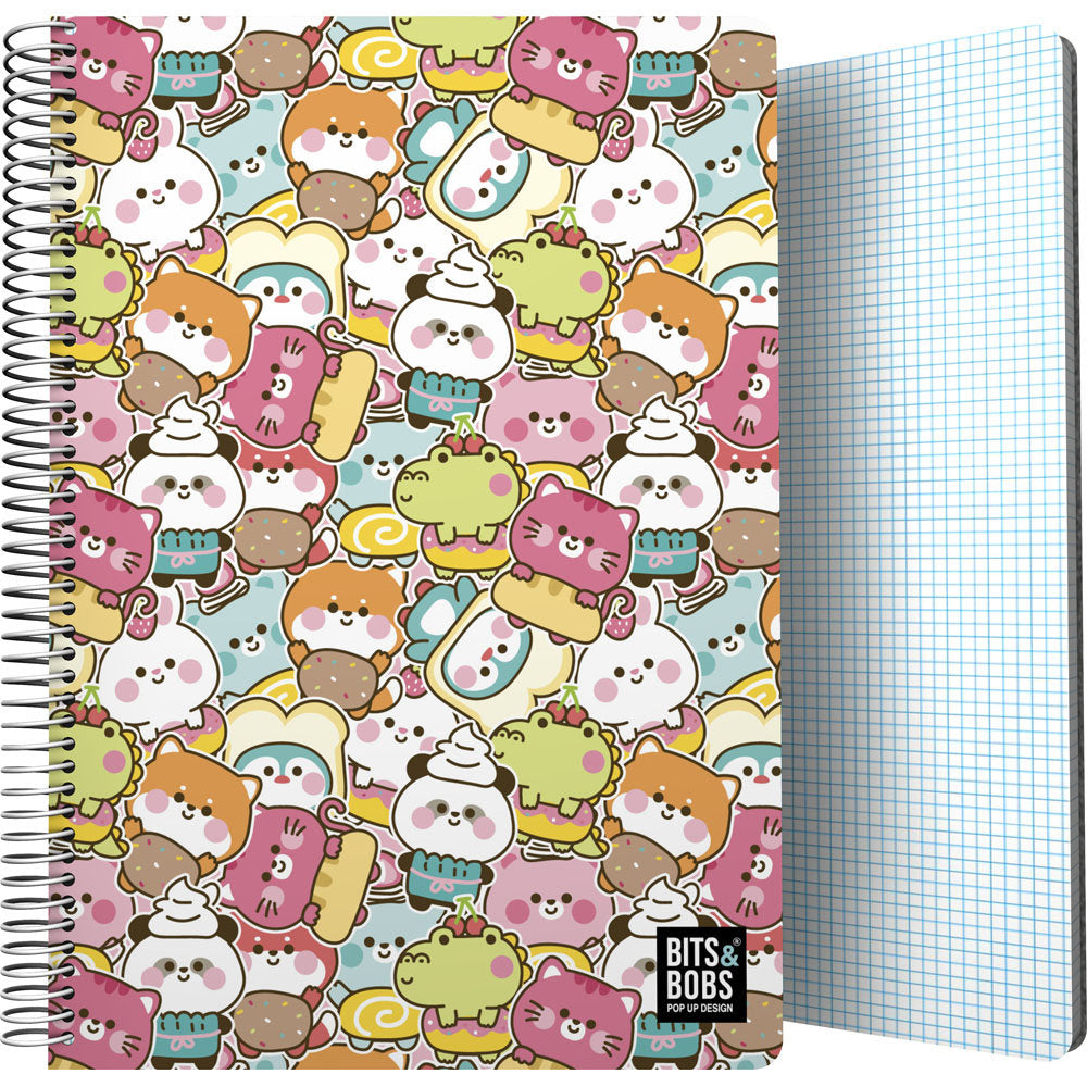 Cuaderno PP Folio 80H 90G Cuadro 4MM B&b Kawaii GRAFOPLAS DISEÑO Imagen principal del producto