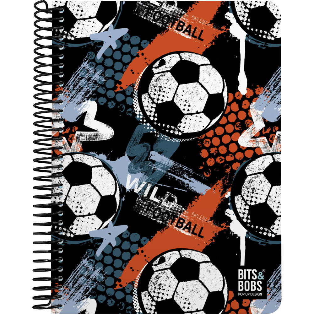 Cuaderno PP A5 80H 90G Cuadro 4mm B&b Wild Football Grafoplas Diseño Imagen principal del producto