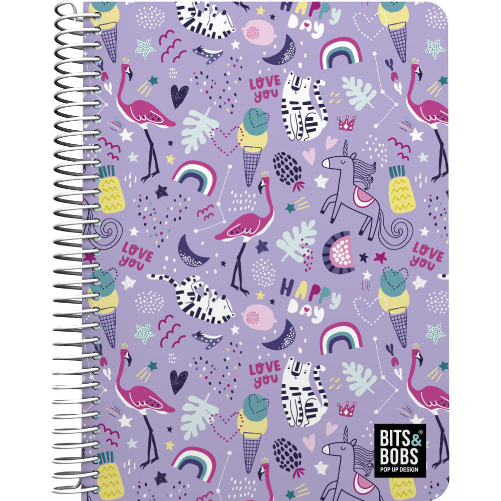 Cuaderno PP A5 80H 90G Cuadro 4mm B&b Happy 26 GRAFOPLAS DISEÑO Imagen principal del producto