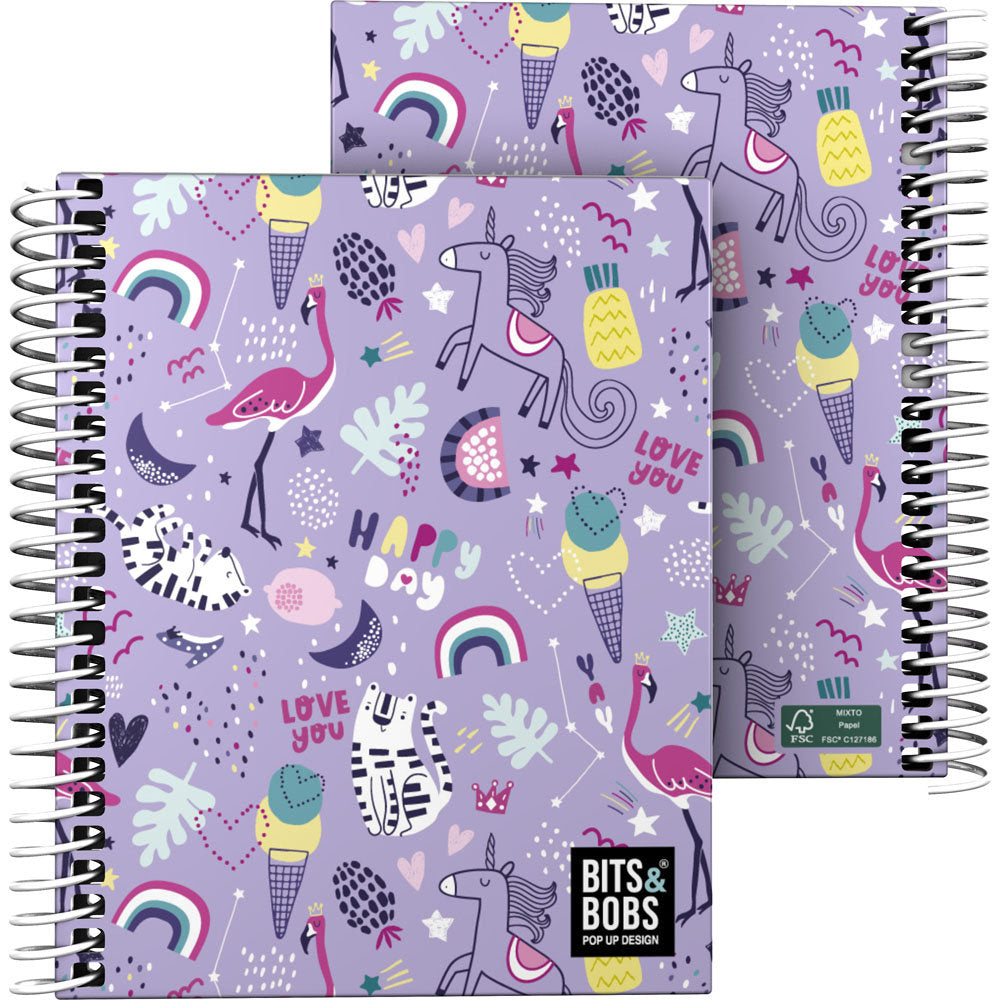 Cuaderno For A6 Cuadro 5mm Happy - Grafoplas