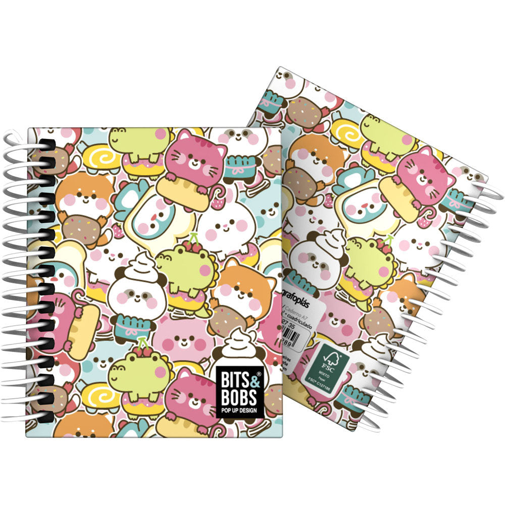 Cuaderno for A7 Cuadro 5mm B&b Kawaii 26 Imagen principal del producto