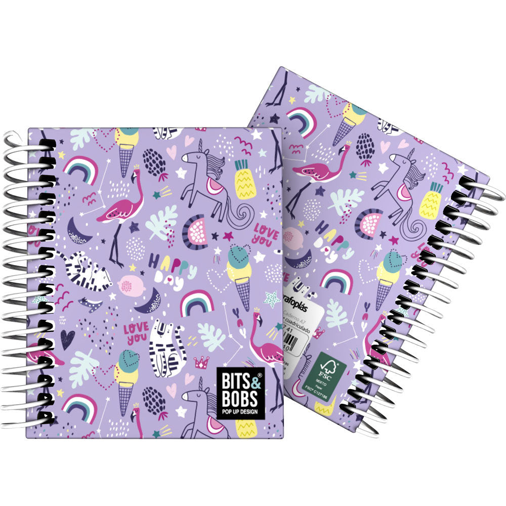 Cuaderno for A7 Cuadro 5mm B&b Happy 26 GRAFOPLAS DISEÑO Imagen principal del producto