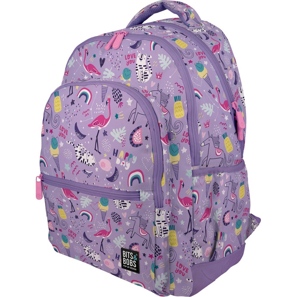 Mochila juvenil Rubber B&b Happy 33x46x22,5cm GRAFOPLAS DISEÑO Imagen principal del producto