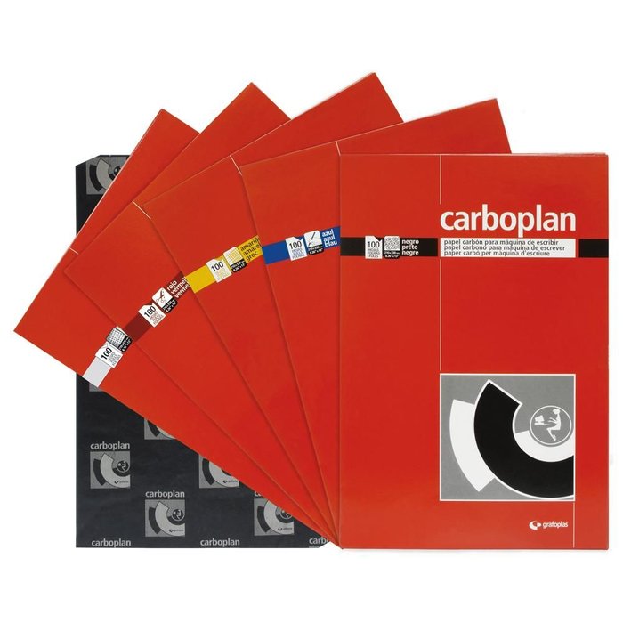 Papel carbón folio rojo 10 hojas Grafoplas