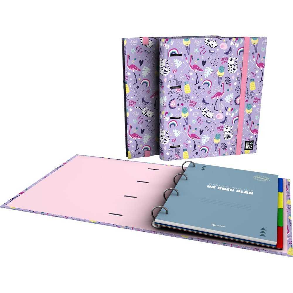 Carpebook A4 4 Anillas 35mm B&b Happy 26 Marca GRAFOPLAS DISEÑO