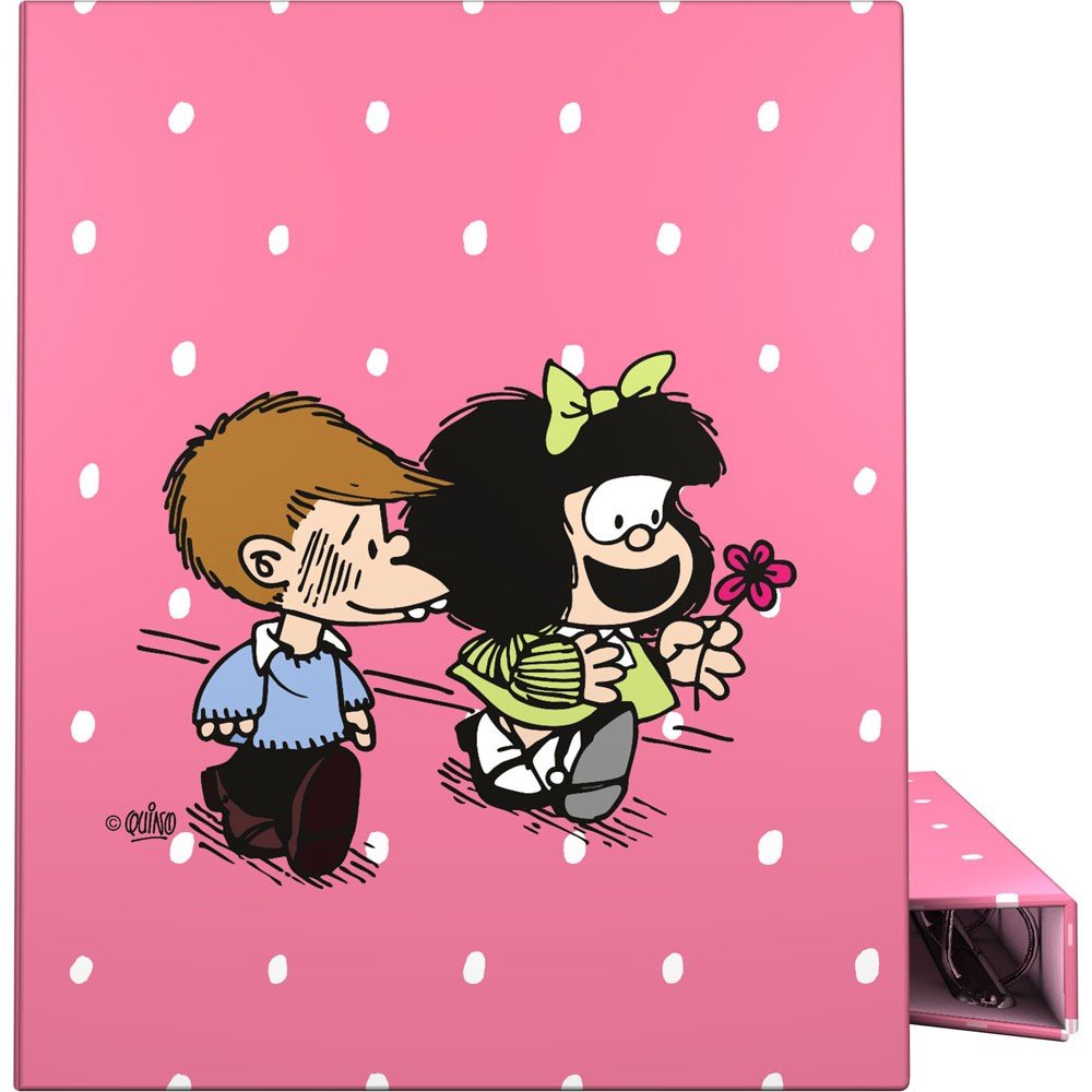 Carpeta A4 4 Anillas 25mm Forrada Mafalda Friends 26 GRAFOPLAS DISEÑO