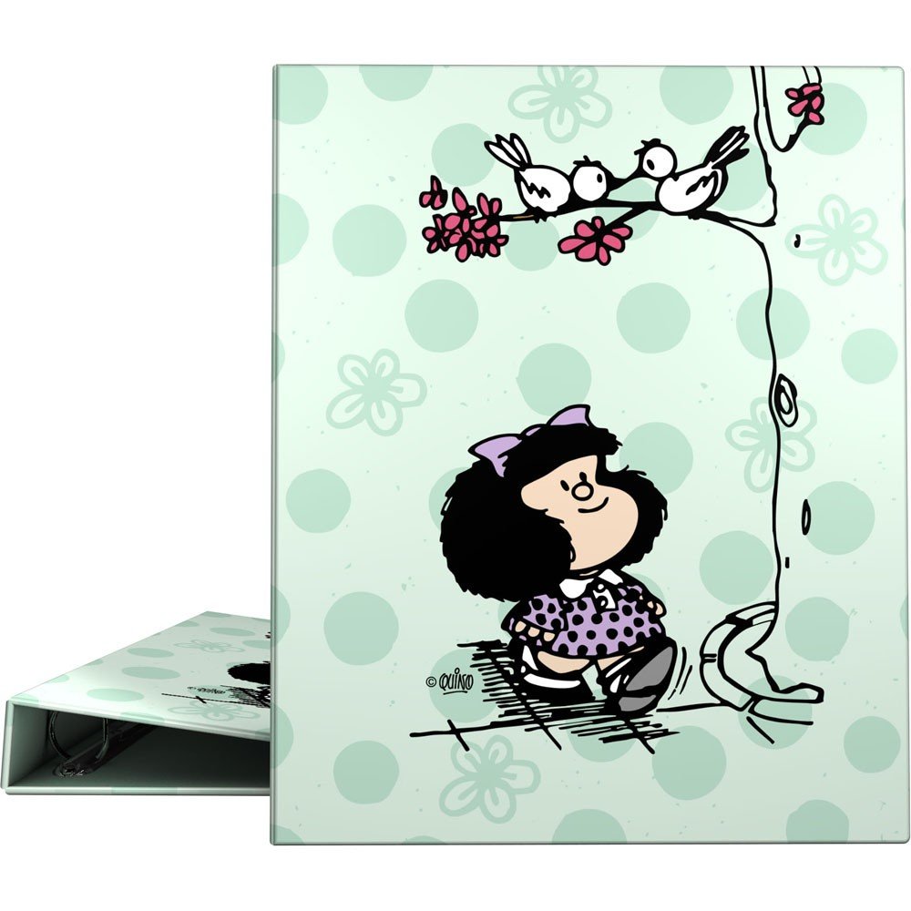 Carpeta A4 4 Anillas 25mm Forrado Mafalda Kiss GRAFOPLAS DISEÑO