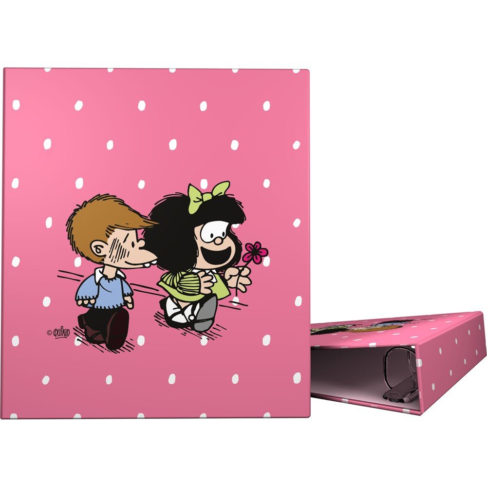 Carpeta A4 4 Anillas 40 mm Forrada Mafalda Friends 26 GRAFOPLAS DISEÑO