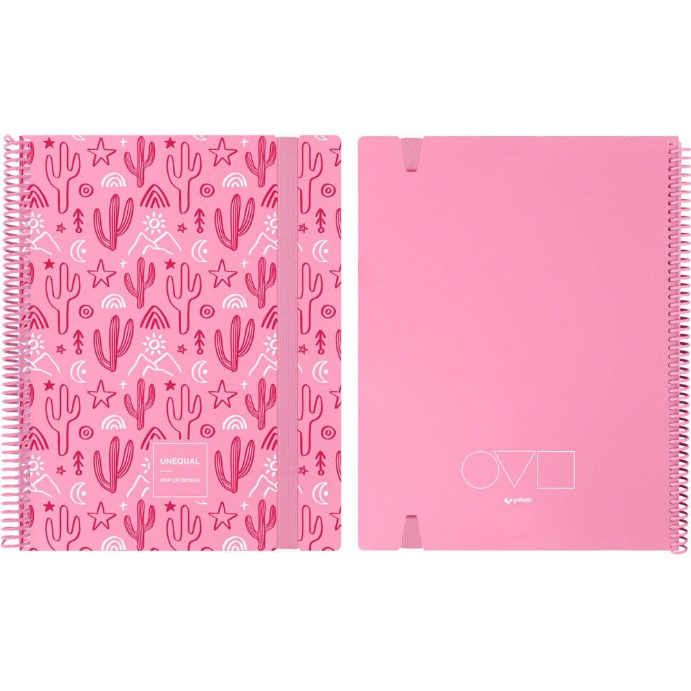 Carpeta 40 fundas Maxiplás A4 Pop Up rosa GRAFOPLAS