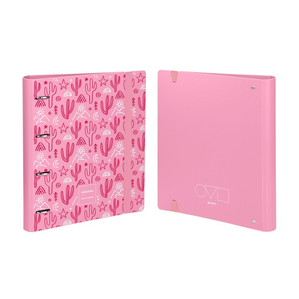 Carpeta Carpebloc 4 anillas 35mm A4 Grafoplas rosa