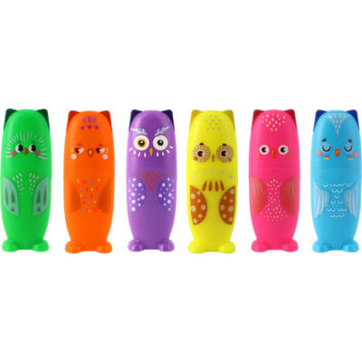 Blister 6 minisubrayadores flúor Little Owls Bits&Bobs