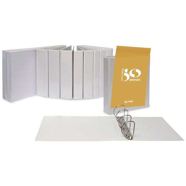 CARPETA CANGURO A4 4 ANILLAS 52 MM BLANCA | 1 UNIDADES | (GRAFOPLAS)