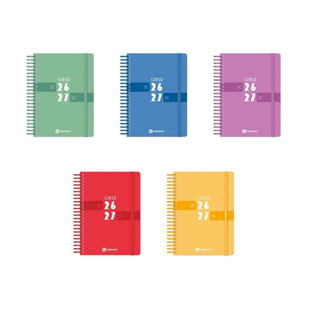 Pack 5 Agendas Escolares 26/27 A5 2 Días por Página GRAFOPLAS Imagen principal del producto