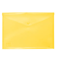 CARPETA FOLIO SOBRE BROCHE PP ECOPLAS TRANSLUCIDA AMARILLA | 60 UNIDADES | (GRAFOPLAS)
