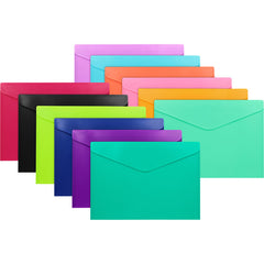 SOBRES BROCHE VELCRO PP FOLIO PLUS LIKE NEGRO | 5 UNIDADES | (GRAFOPLAS)