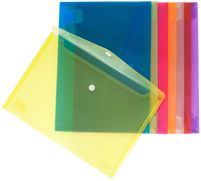 Blister 12 Carpeta Fº Cierre Velcro Pp Colores Surtidos Imagen principal del producto