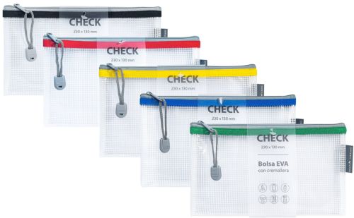 Bolsas Zipper Bag Cremallera Check Colores Surtidos Grafoplas Pack 20