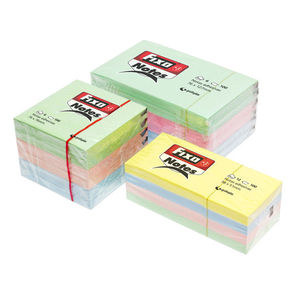Pack 12 Bloc Notas Adhesivas 38x51mm Fixo Pastel Imagen principal del producto