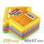 Bloc 250 Notas Adhesivas Flecha 76x76mm Colores Neon