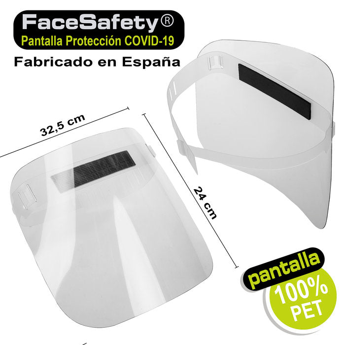 Pantalla de protección facial Facesafety 100% PET GRAFOPLAS Imagen principal del producto