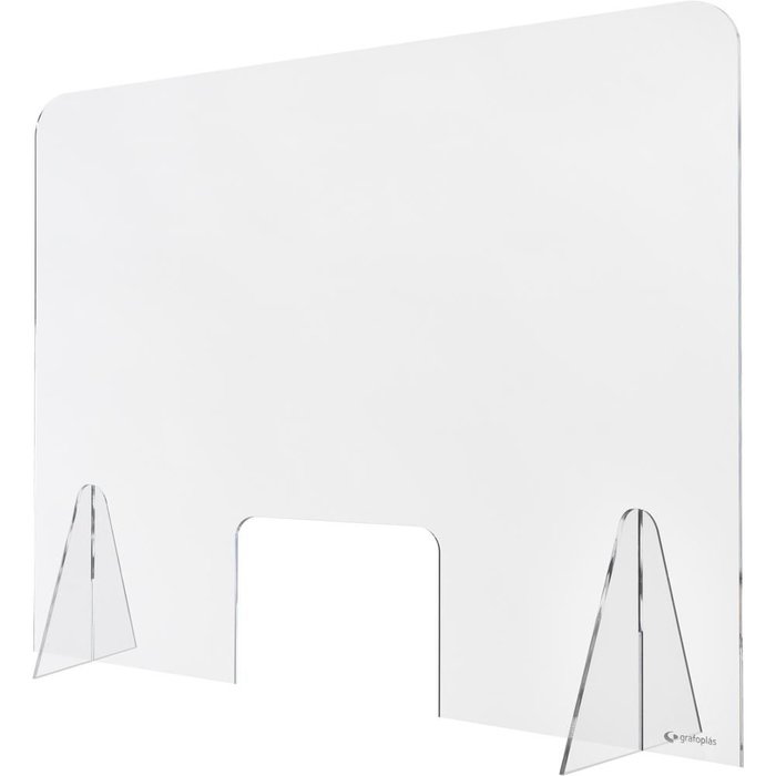 Mampara de protección de metacrilato 700x850 mm RADEX