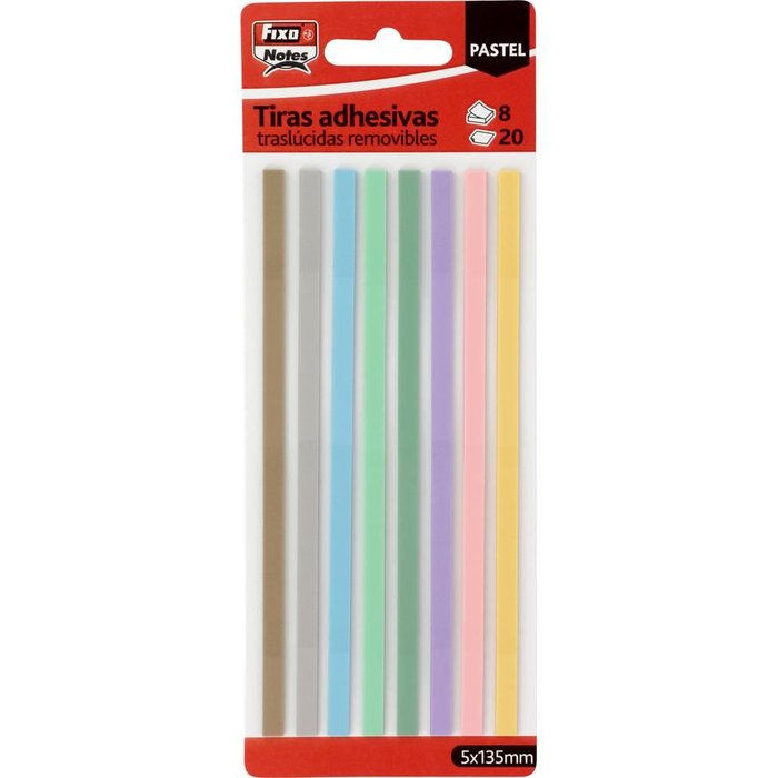 Marcadores 8 Banderitas Pastel Pet 5x135mm Fixo Marca GRAFOPLAS