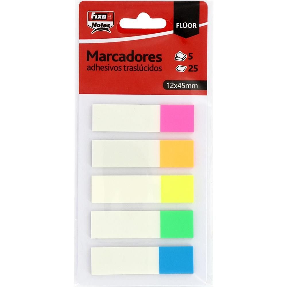 Blister 5 Marcadores Autoadhesivos Translucidos 12x45