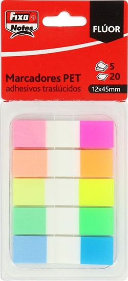 Marcadores autoadhesivos translucidos FIXO pack 12