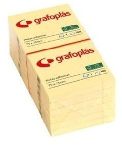 Bloc Notas Adhesivos Amarillos Grafoplas Pack 12 Imagen principal del producto