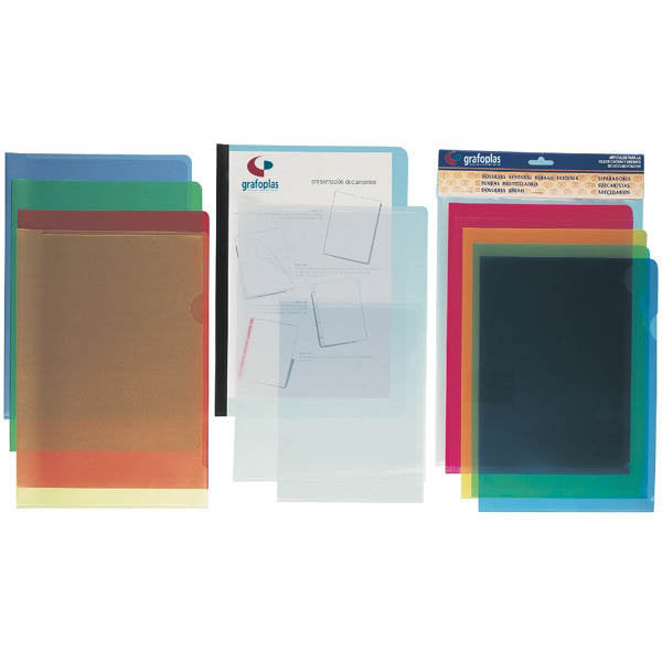 Paq/10 Fundas Dossier Uñero A4 Pp Color Azul