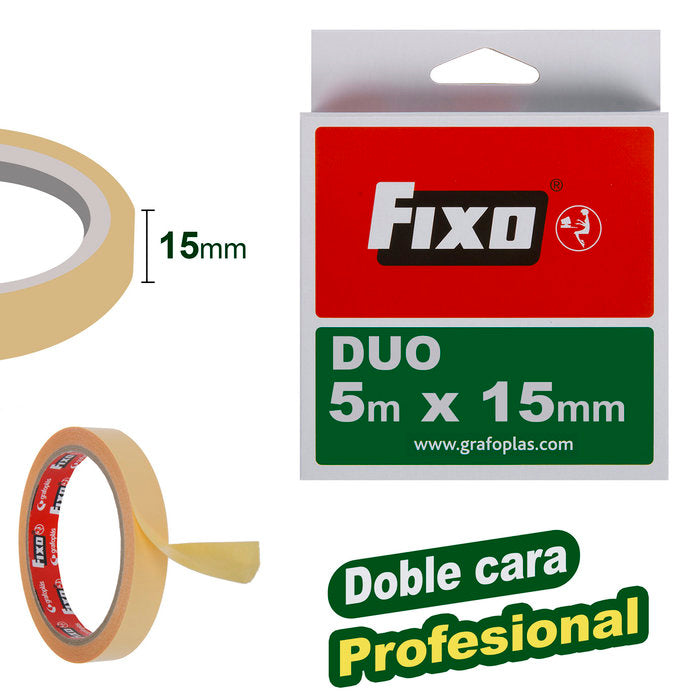 Cinta adhesiva doble cara 5x15 mm pack 10 unidades para manualidades Imagen principal del producto