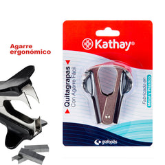 BLISTER QUITAGRAPAS NEGRO 60X40X37MM KATHAY | 12 UNIDADES | (GRAFOPLAS)