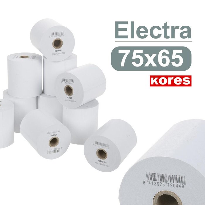 Rollo Papel Electra 75x65x12 mm 36,5 m Kores