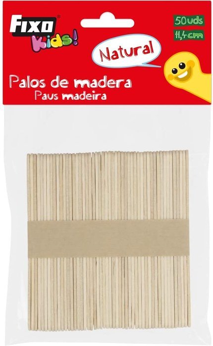 Palo de Madera 11,4 x 0,9 cm 50 Unidades Natural Productos Smart