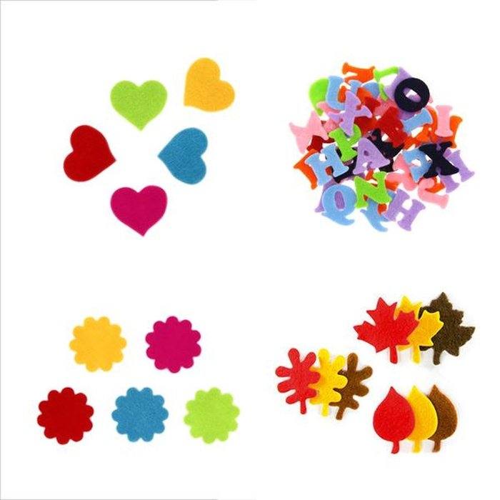 Pack 27 Figuras Adhesivas Fieltro Adhesivo Hojas Otoño GRAFOPLAS