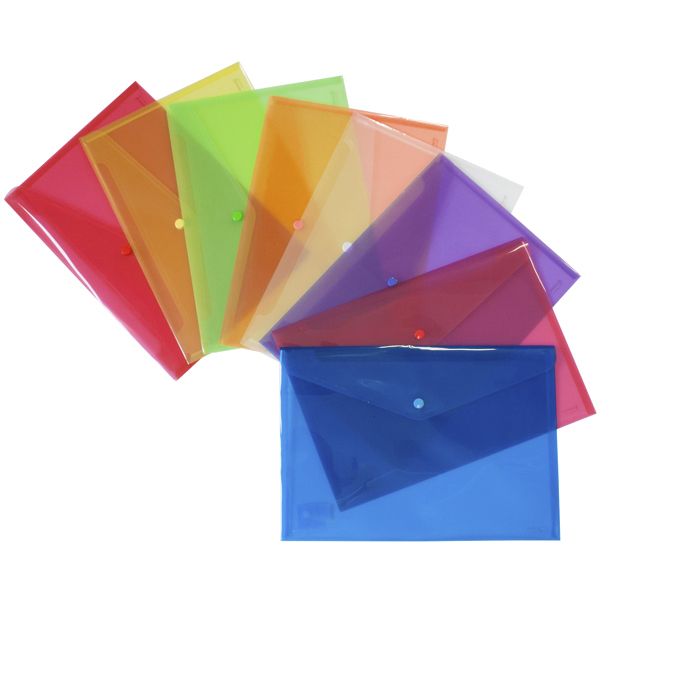 Paq/12 carpeta sobre fº cierre broche pp amarillo Imagen principal del producto
