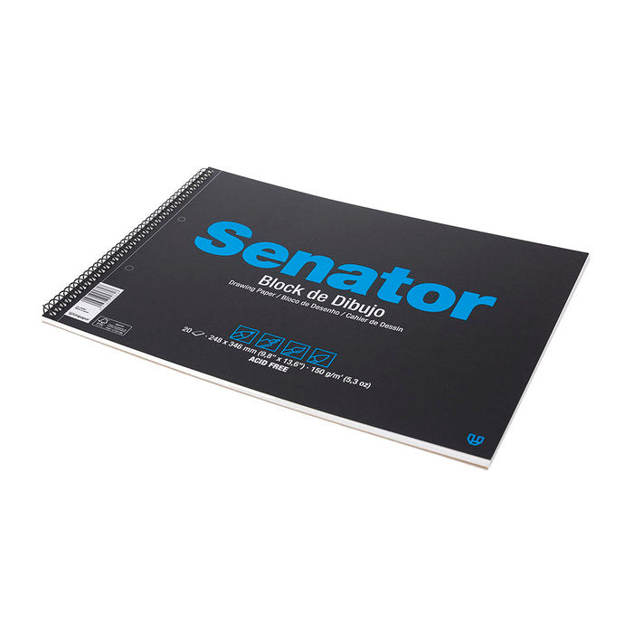 Bloc dibujo espiral senator fº prolongado 20h 150g sin recuadro 2 taladros y microperforado Imagen principal del producto