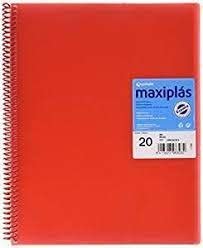 CARPETA 20 FUNDAS MAXIPLAS TRANSP ROJO CON SOBRE | 1 UNIDADES | (GRAFOPLAS) Imagen principal del producto