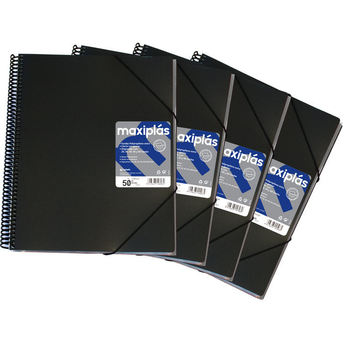 Carpeta 60 Fundas Maxiplas Negra GRAFOPLAS Imagen principal del producto