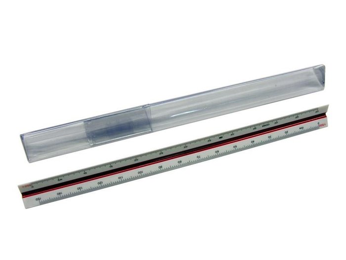 ESCALIMETRO ARTES PLASTICO 30CM ESCALA 1 100 200 250 300 40 | 1 UNIDADES | (ARTES)